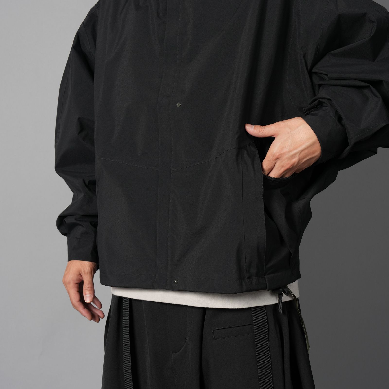 J129-GT / 3L Gore-Tex jacket  / ナイロンジャケット[ウルトラワイドフィット][プロシェル](ブラック)