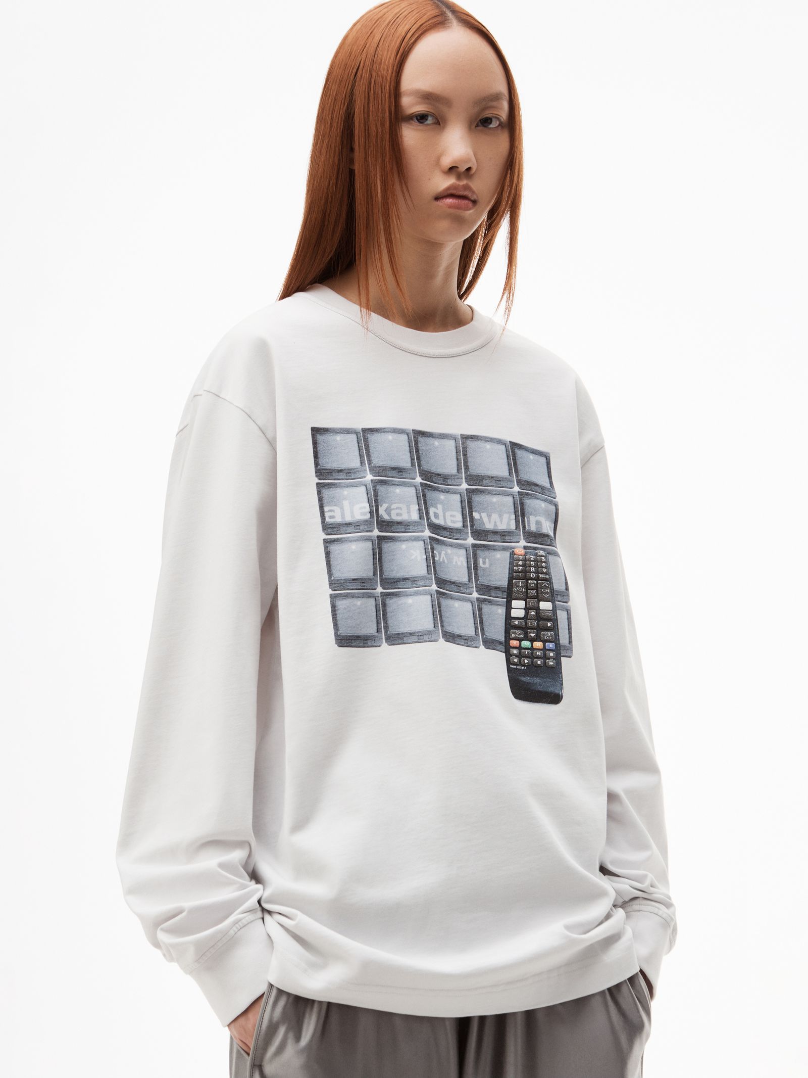 alexander wang - 【残りわずか】 LONG SLEEVE TEE WITH TUNE IN 