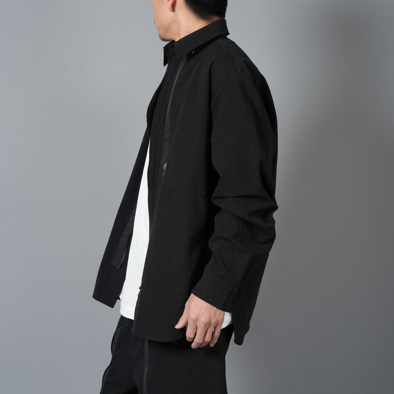 【ラスト1点】【限定】WATER REPELLENT NATURAL FABRIC SHIRT OUTERWEAR / シャツ (ブラック)