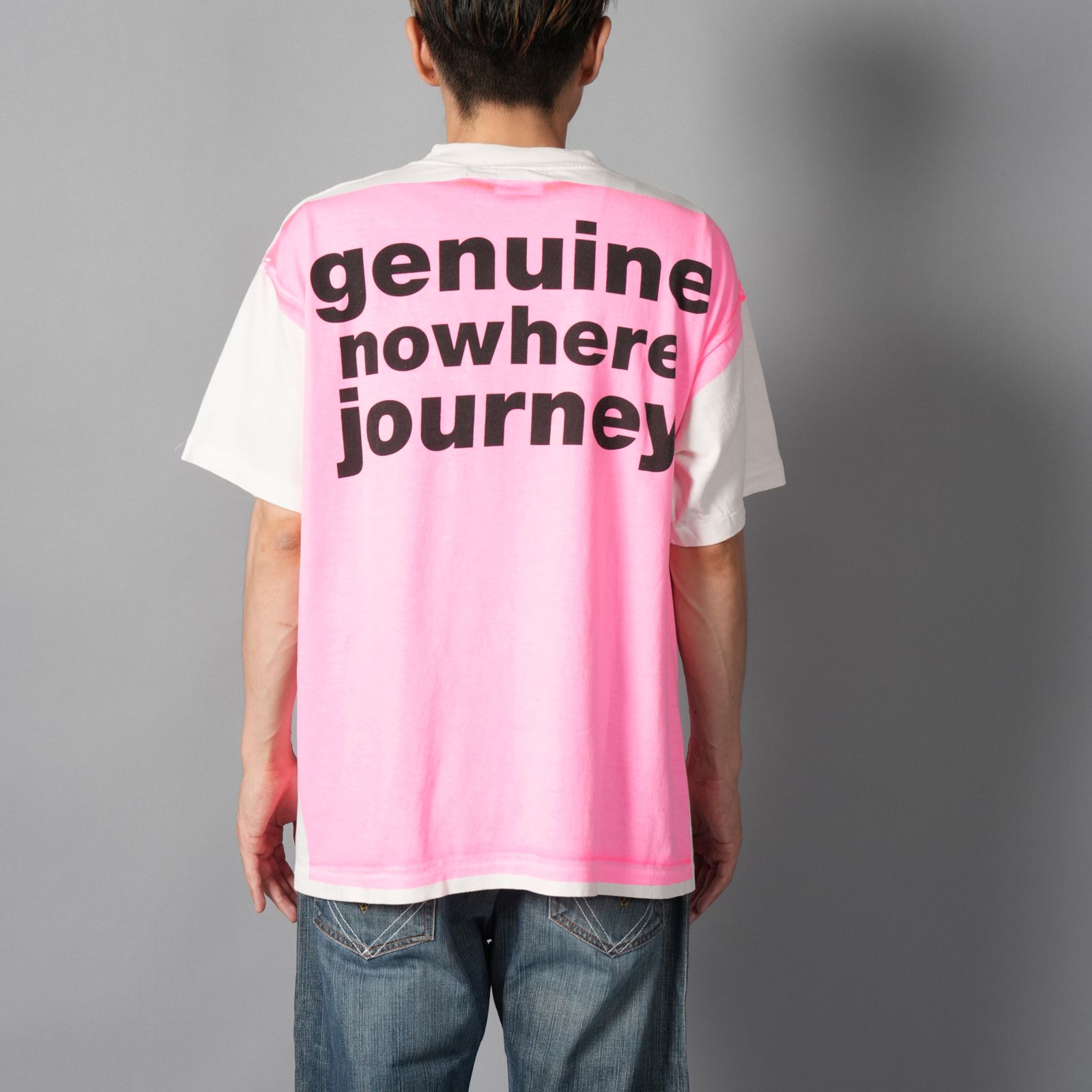 【残りわずか】【コラボ】SM-HR1-0000-C33 / BAPE_SS TEE / HANDPRINT / Tシャツ (ホワイト/ピンク)