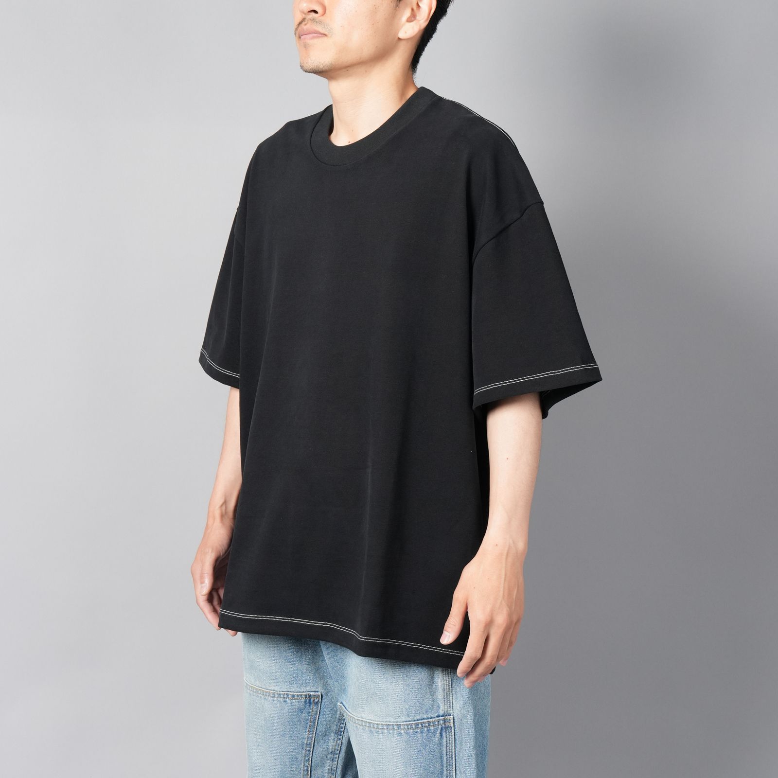 BASICKS - 【ラスト1点】Oversized Organic T-shirt / オーバーサイズ オーガニック Tシャツ (ブラック) |  Confidence