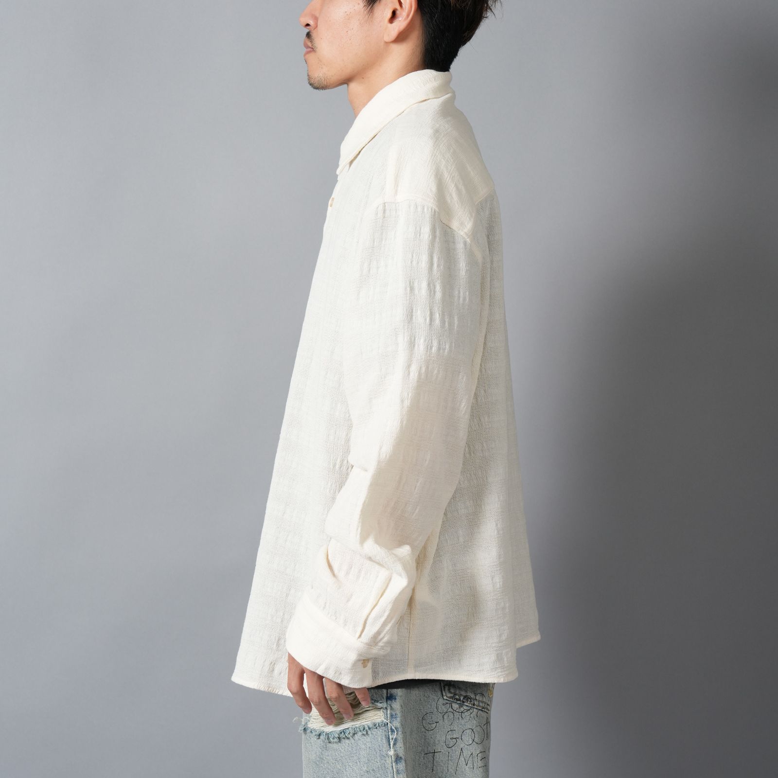 MAXI SHIRT / ロングスリーブシャツ (エクリュ)