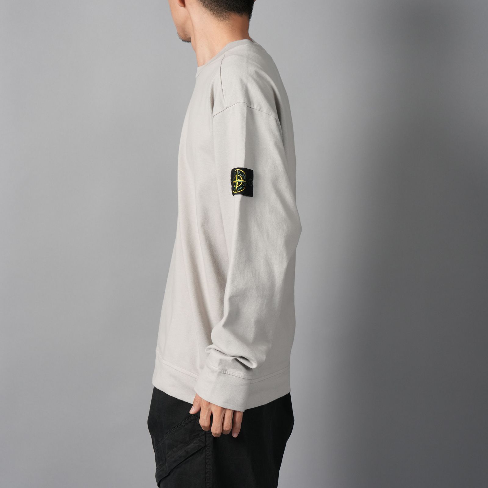 【定番アイテム】 6100075 /  HEAVY COTTON JERSEY GARMENT DYED / ヘヴィー コットン ジャージー / ガーメントダイ / クルーネックスウェット  (パールグレー)