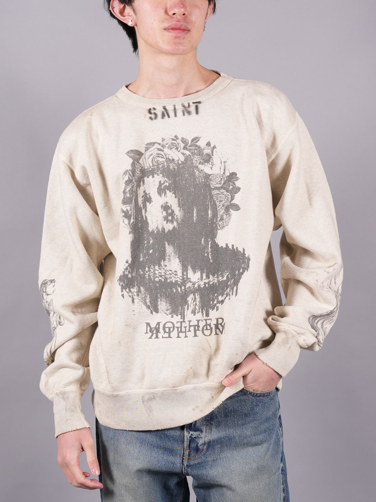 21ss Saint Michael CREW SEWAT SHIRT Lスウェット - スウェット