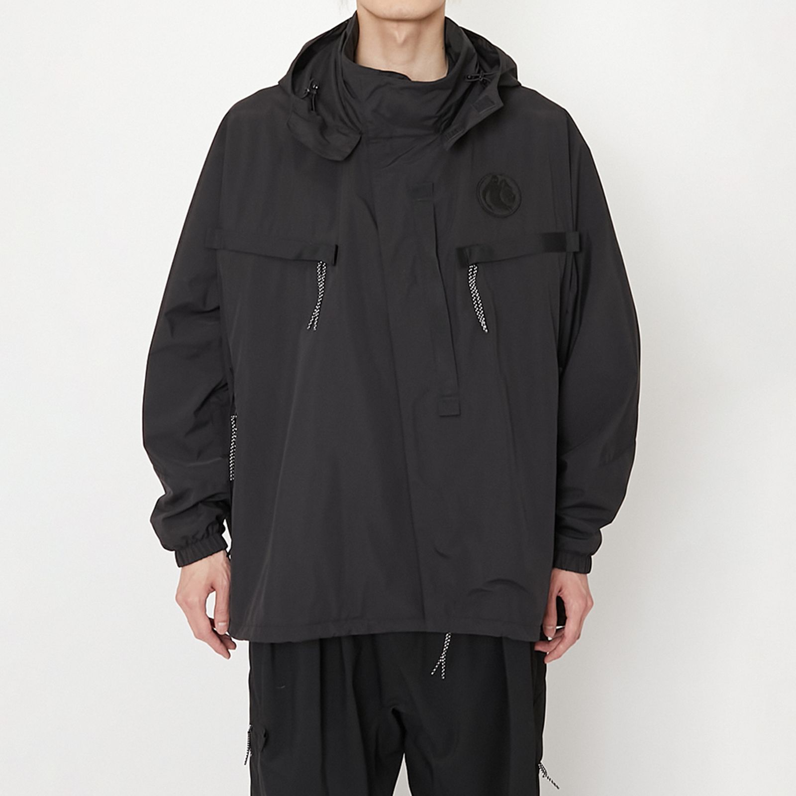 【GHOST】WOVEN 3L WATER-REPELLENT HOOD PONCHO NINJA BLOUSON / ニンジャ ブルゾン(ブラック)