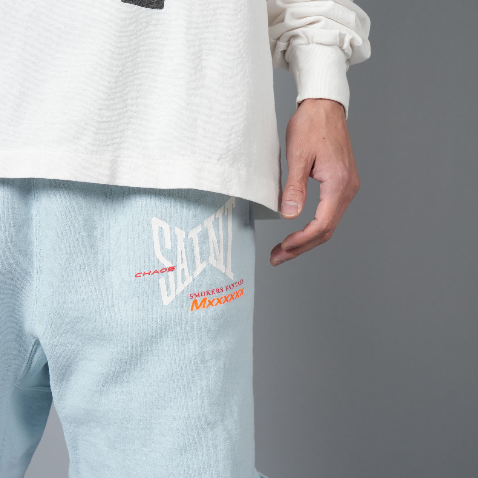 SAINT M×××××× - SM-HR8-0000-060 / SWEAT SHORTS / RIBON SAINT