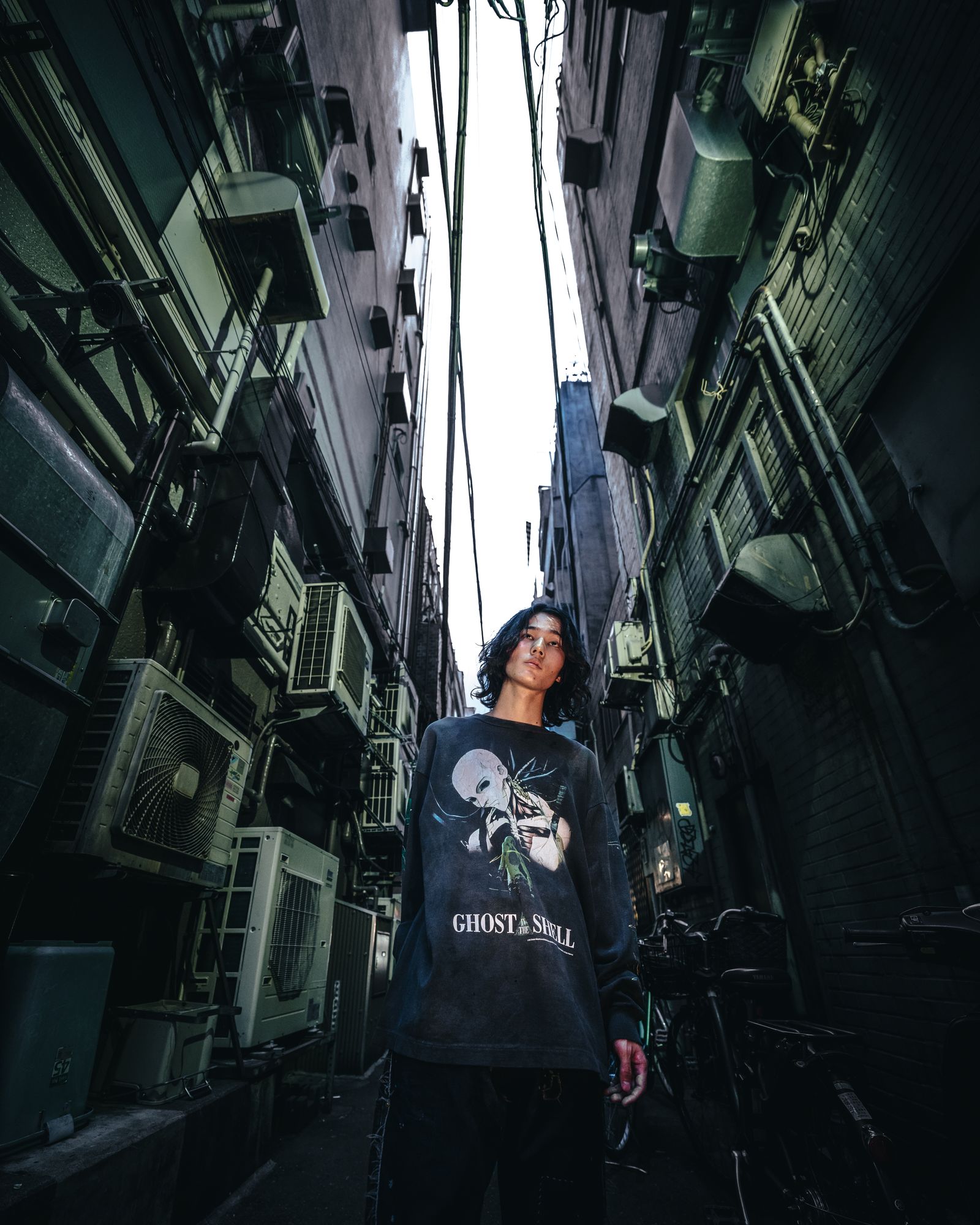 【残りわずか】【限定】SM-YS1-0000-C33 / GS_LS TEE / GITS / BLACK / ロンT・カットソー (ブラック)