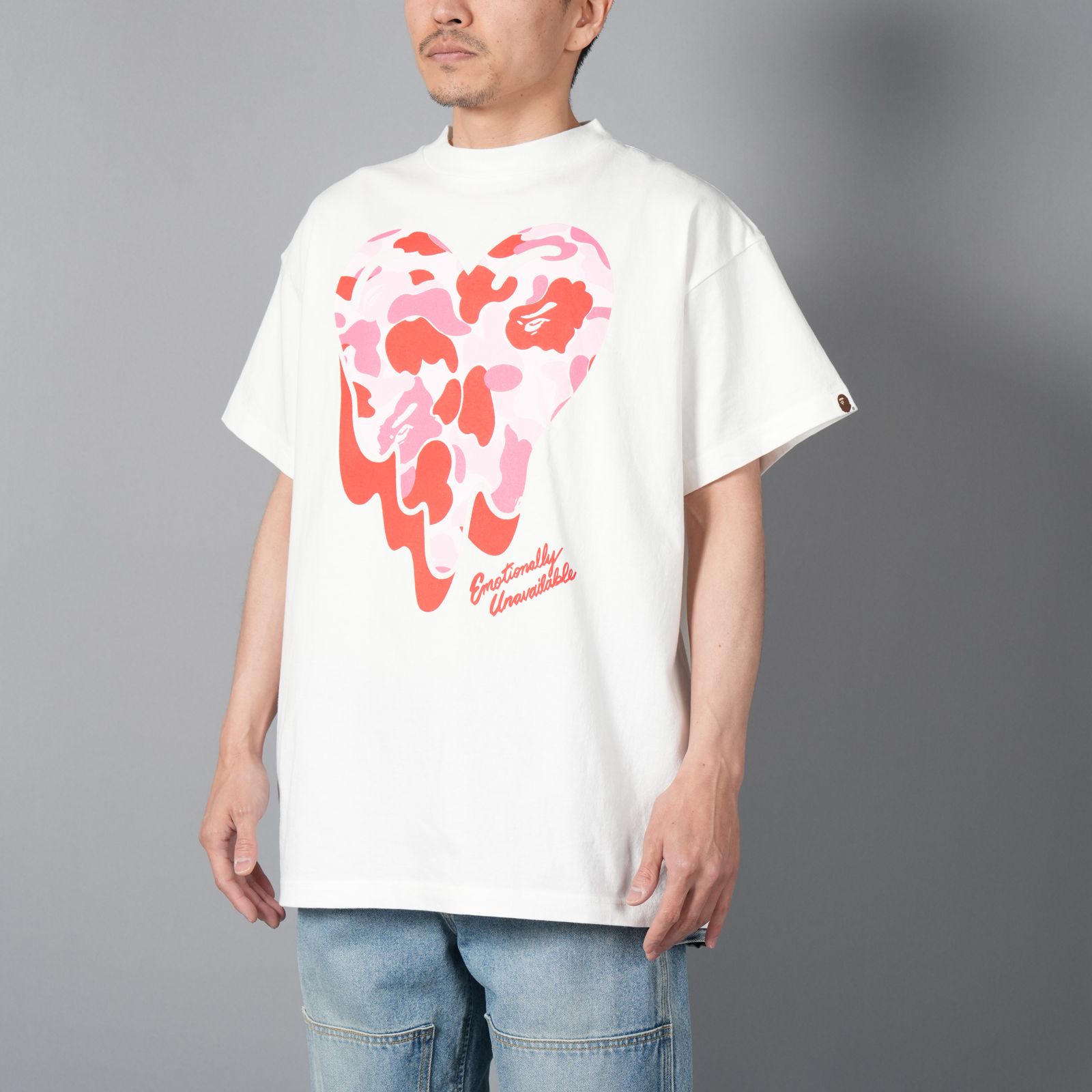 【コラボ】EU-HR8-0000-C28 / EU BAPE CAMO SS TEE / WHITE / Tシャツ (ホワイト)