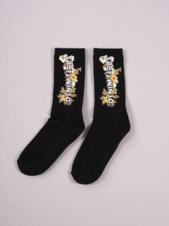 Floral Logo SOCKS / フローラルロゴ ソックス (ブラック)