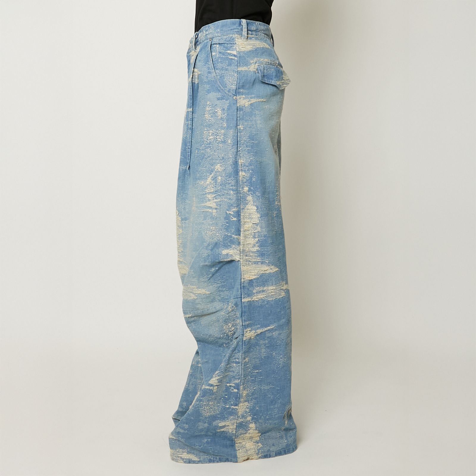 DESIGN TROUSERS / デザイン トラウザー / デニムパンツ (インディゴブリーチ)