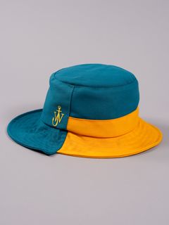 ASYMMETRIC BUCKET HAT / アシンメトリー バケットハット (ブルー/イエロー)