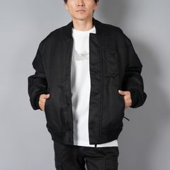 【ラスト1点】46536 /  Diagonal Nylon Down Bomber Jacket / ダイアゴナル ナイロン ダウン ボンバージャケット  (ブラック)