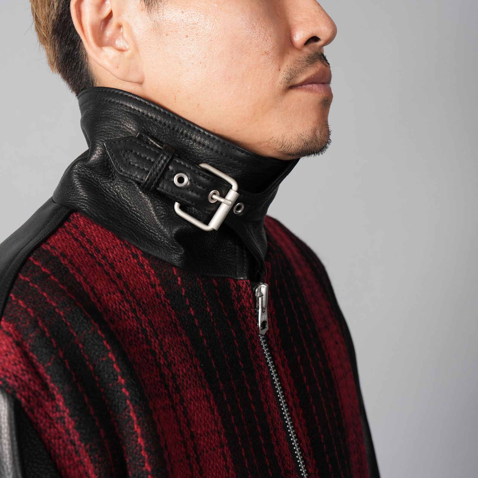【ラスト1点】Murdoc Leather Jacket / マードックレザージャケット(レッド/ブラック)