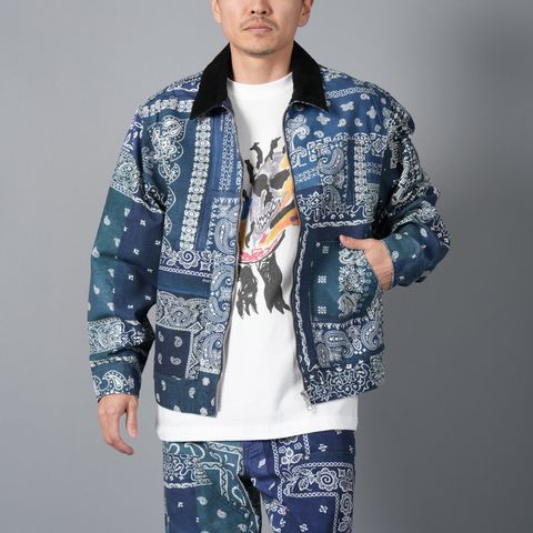 【残りわずか】Bandana Jacket / バンダナジャケット (ブルー/グリーン)