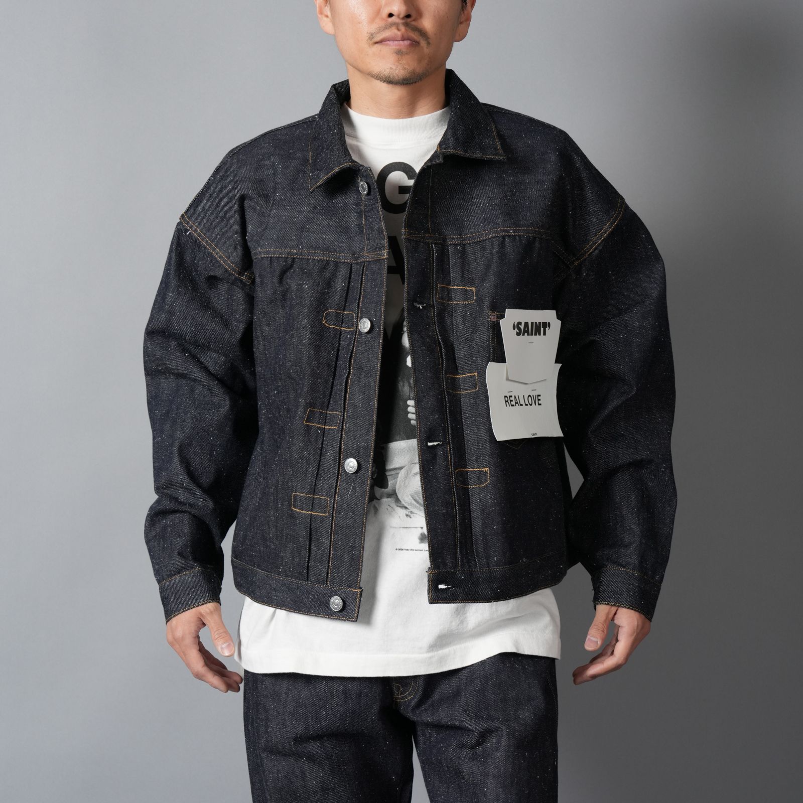【残りわずか】【コラボ】SM-MK8-0000-C45 / BBJ_DENIM JACKET / REGID / BLUE / ベルベルジン デニムジャケット (リジッド)(ブルー)
