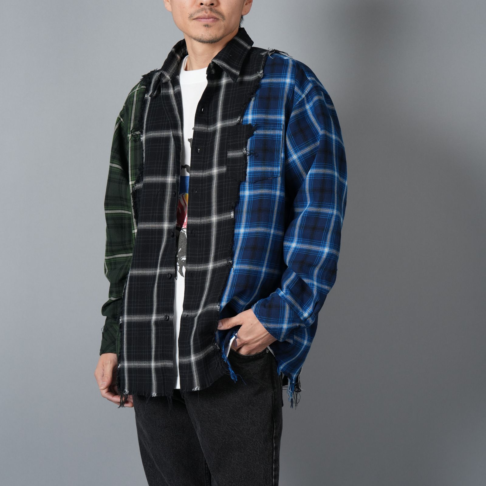 Patchwork Shirt / パッチワークシャツ / ネルシャツ  (マルチ)
