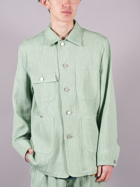 CREPE WORK JACKET / クレープワークジャケット (ライトグリーン)