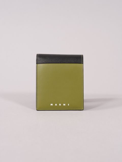 【ラスト1点】サフィアーノカーフレザー 2つ折りウォレット / 財布 / グリーン・ブラック・ブルー / TRUNK COLLECTION / メンズ