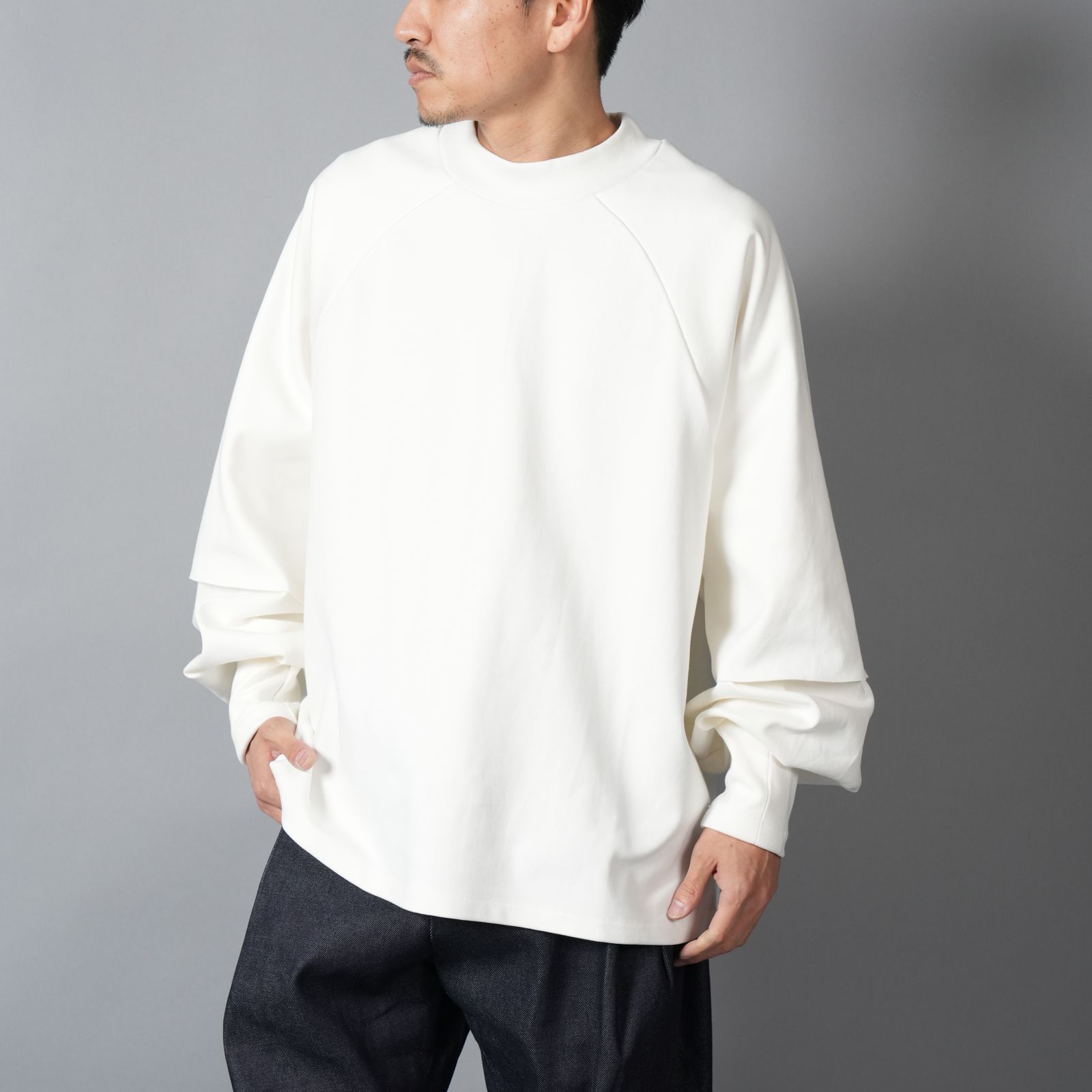 RAGLAN LAYERED LONGSLEEVE TEE / ラグラン レイヤード ロングスリーブT ロンT (ダブ)