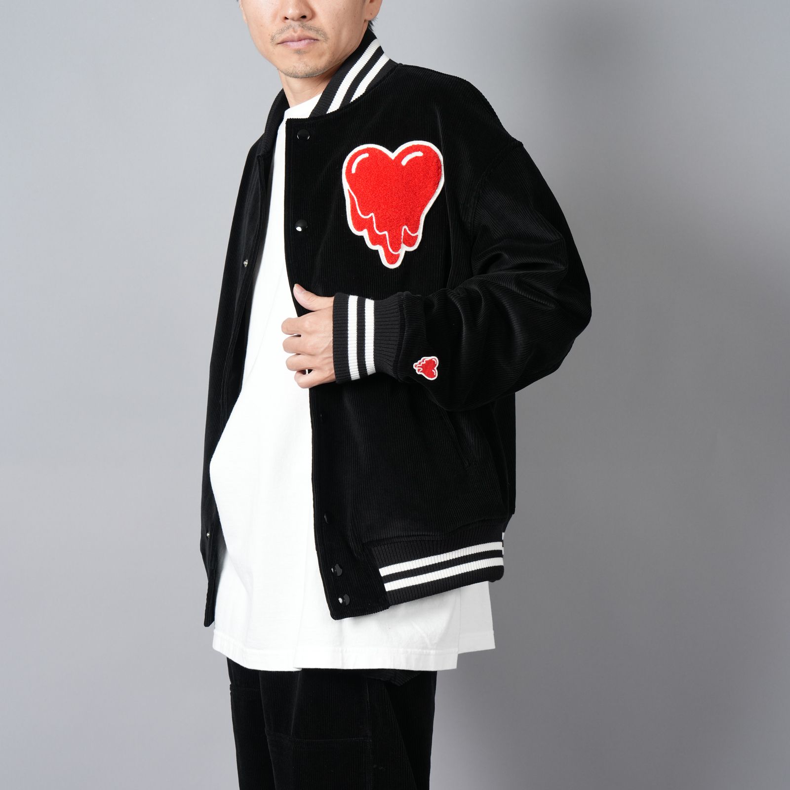 EU-YS1-0000-001 / HEART LG CORDUROY JKT / BK / ハートロゴ コーデュロイジャケット  (ブラック)