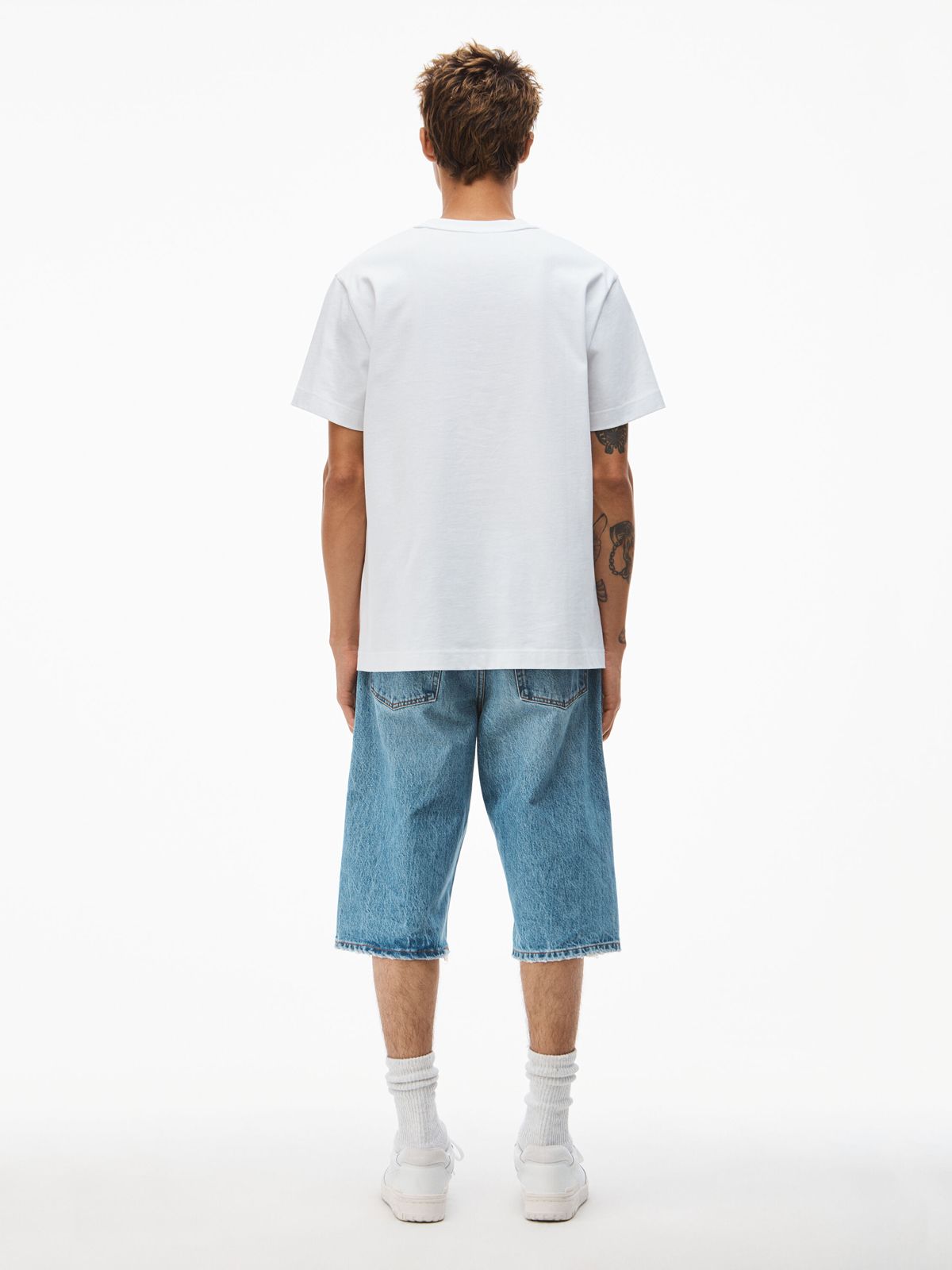 【残りわずか】 SHORT SLEEVE TEE WITH TEACUP GRAPHIC  / Tシャツ 【ユニセックス】 (ブライトホワイト)