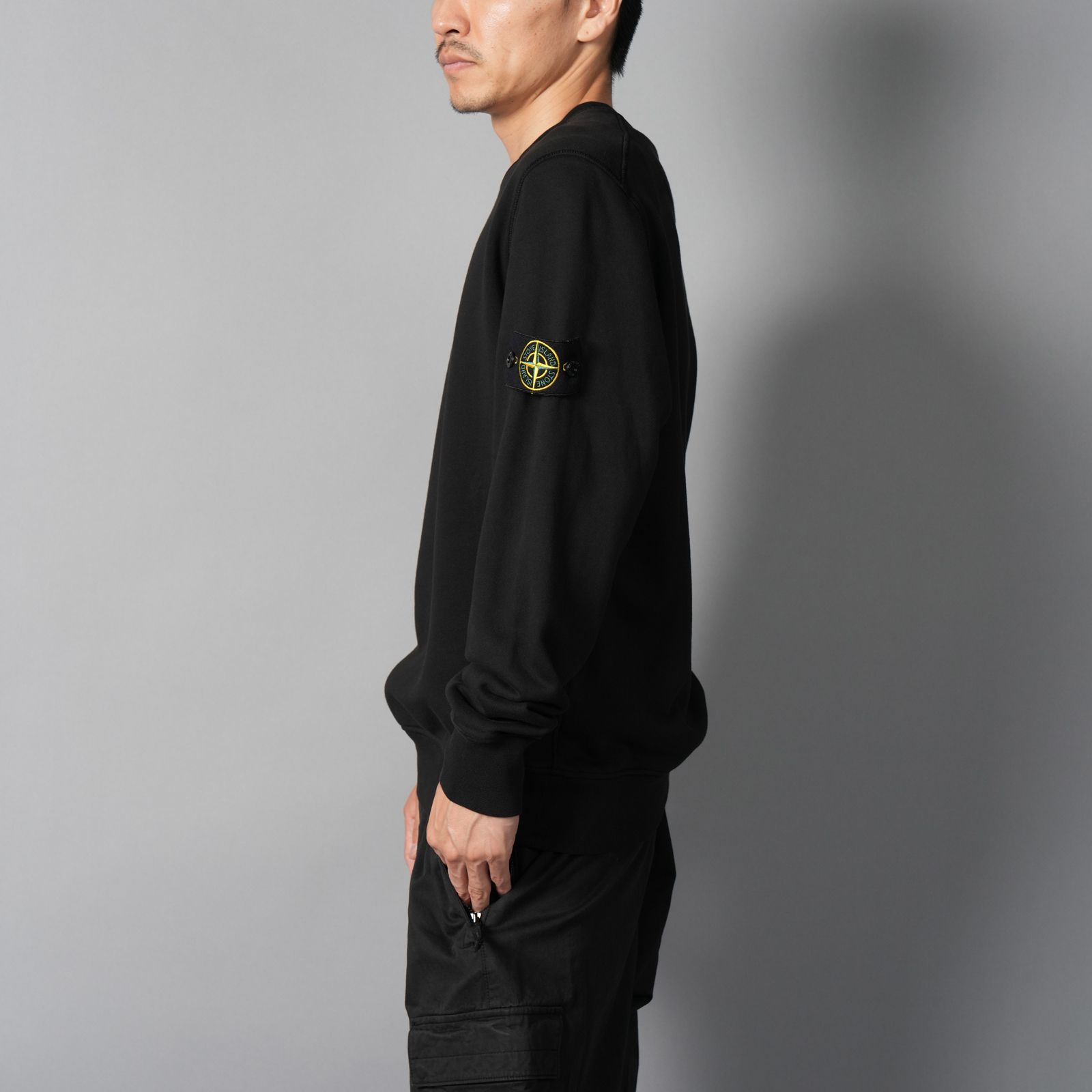 【定番アイテム】 6100060/6100044/63051 / ORGANIC COTTON FLEECE / トレーナー / クルーネックスウェット 【ガーメントダイ】  (ブラック)
