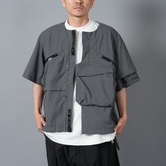 【残りわずか】V1A-M / NYLON STRETCH INTERROPS VEST / ベスト [ワイドフィット] (グレー)