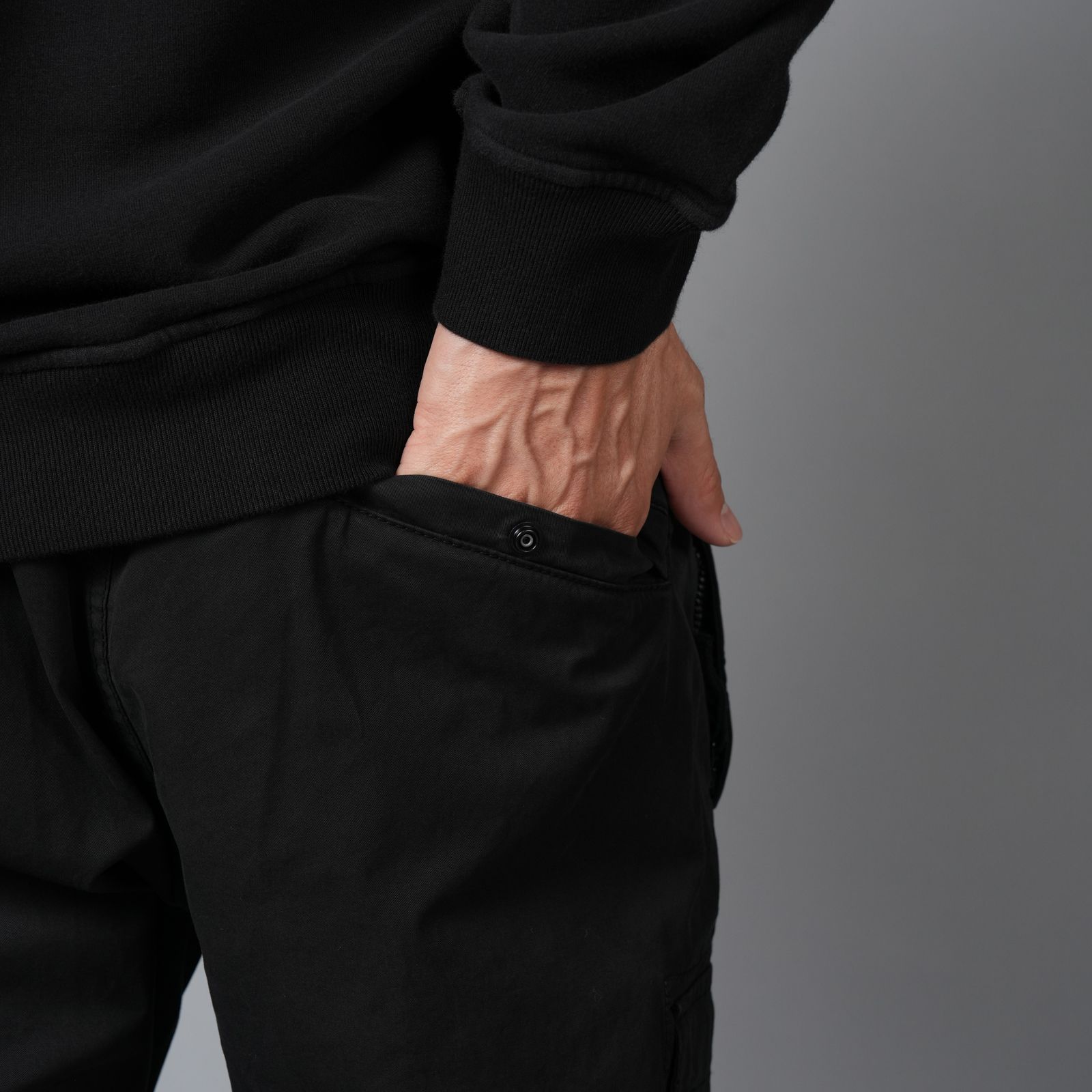 3100031 SUPIMA® COTTON TWILL STRETCH-TC [レギュラーフィット](ブラック)