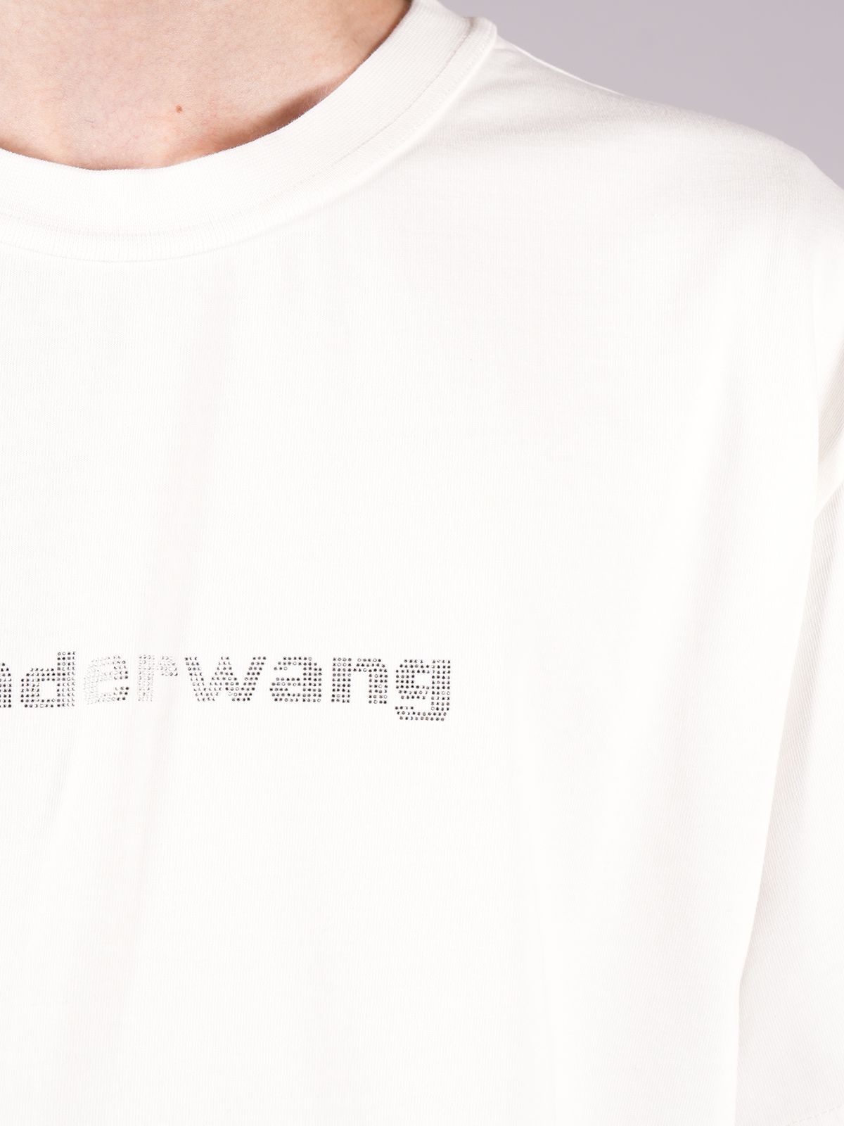 ALEXANDER WANG - Hotfix logo grill tee in compact jersey