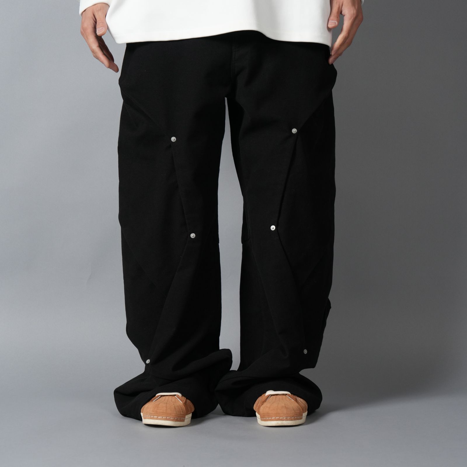 3D Double Knee Trousers / ダブルニー トラウザーズ (ブラック)