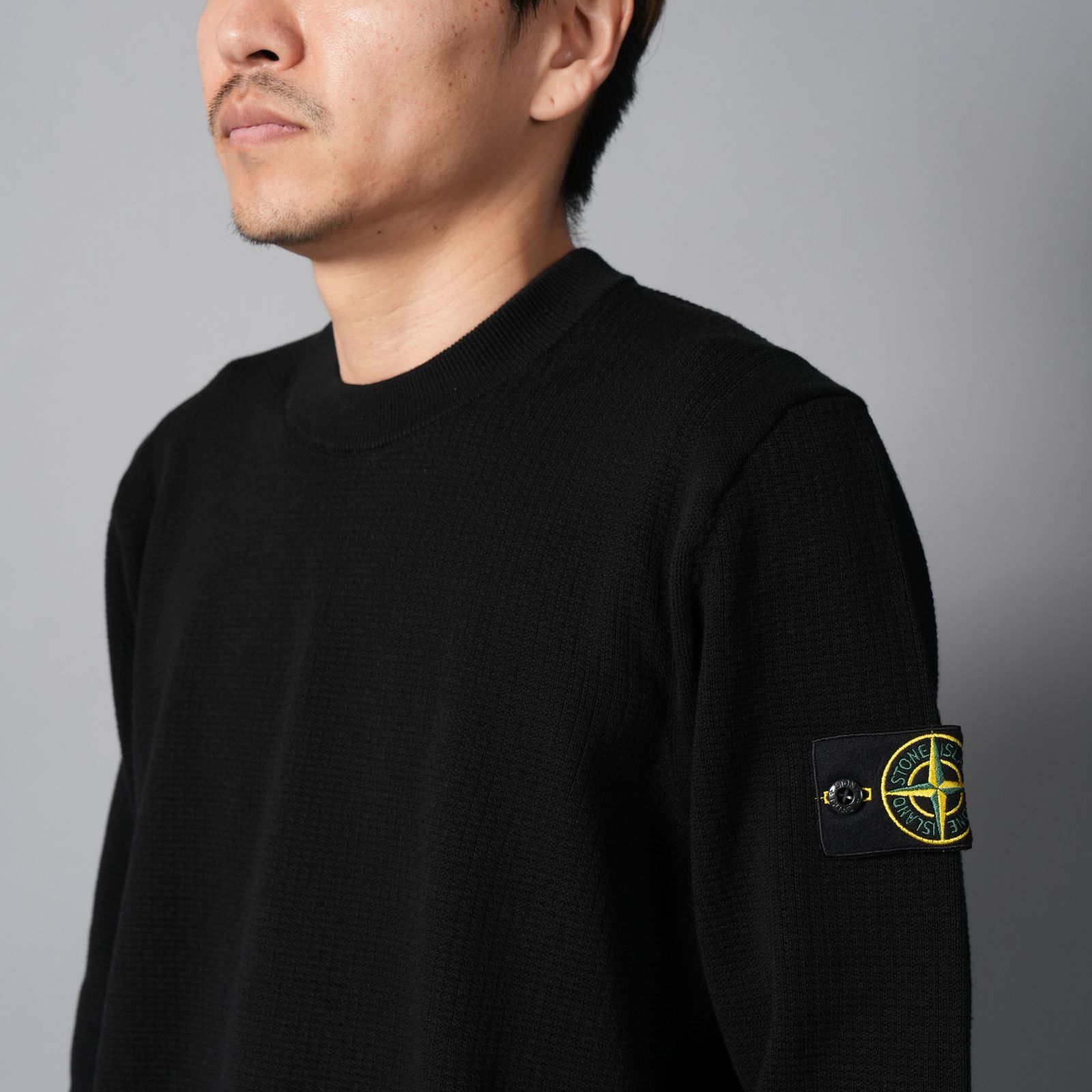 5100023 MICRO STITCH SOFT ORGANIC COTTON / ニット (ブラック)