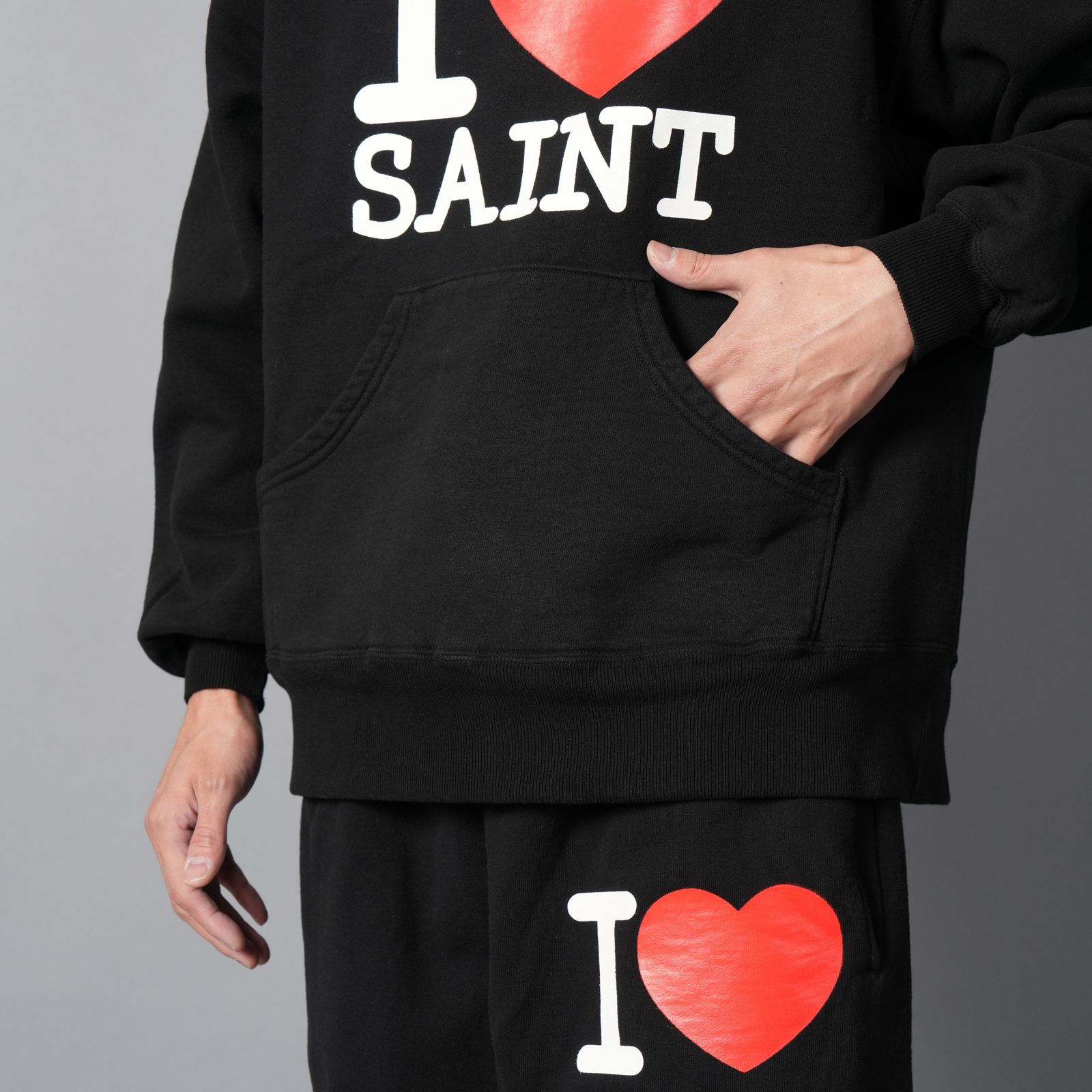 SM-MK8-0000-057 / HOODIE / I LOVE SAINT / BLACK / パーカー・フーディー (ブラック)
