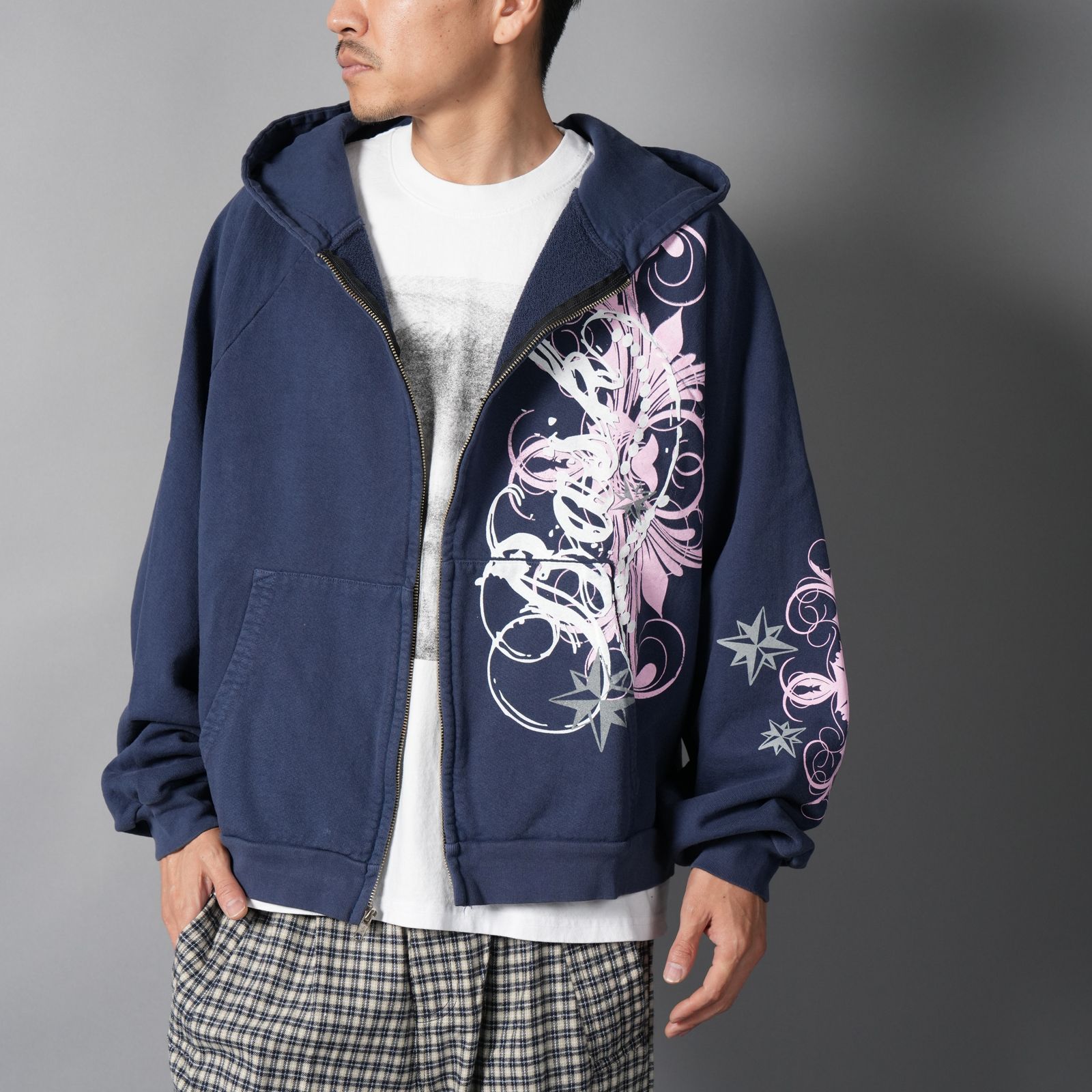 LEXI, zip up / ジップアップパーカー (ネイビーブルー)