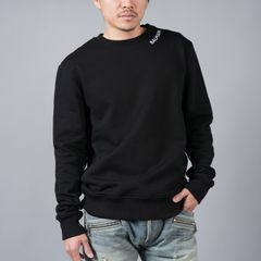 【ラスト1点】BALMAIN STITCH COLLAR SWEATSHIRT / バルマン ステッチカラー スウェットシャツ (ブラック)