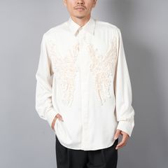 【ラスト1点】BIRD EMBROIDERY SHIRTS / バード エンブロイダリー シャツ (ホワイト)