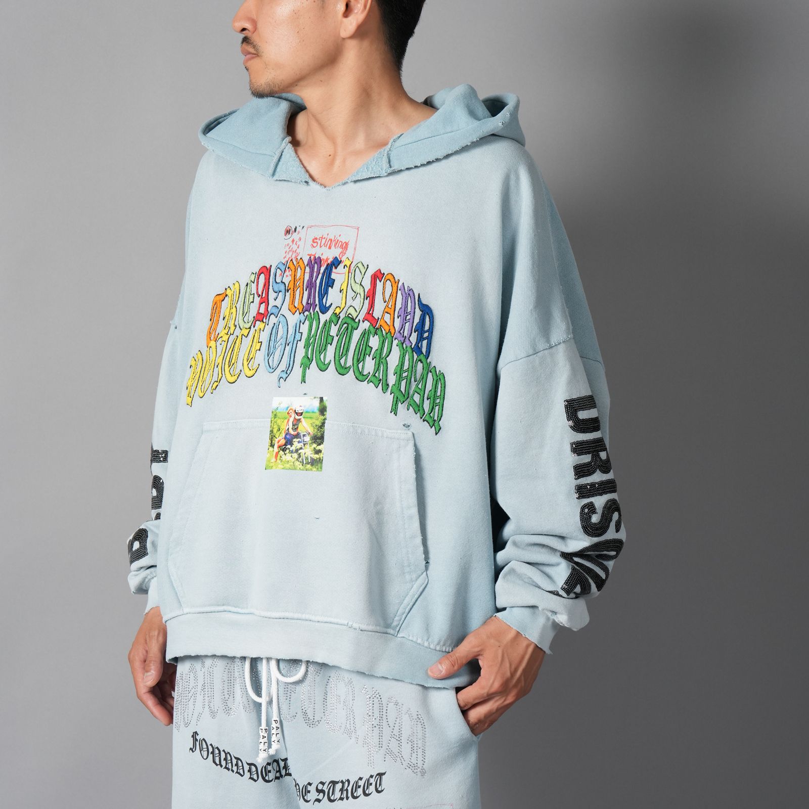 BOBBY DIRSCOLL HOODED SWEATSHIRT  / フーディー・パーカー (ベイビーブルー)