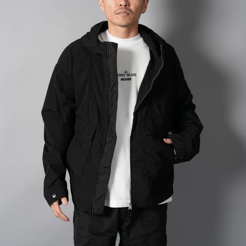 4100052 / Light Compact Touch Poly-TC Hooded Jacket / ジャケット (ブラック)