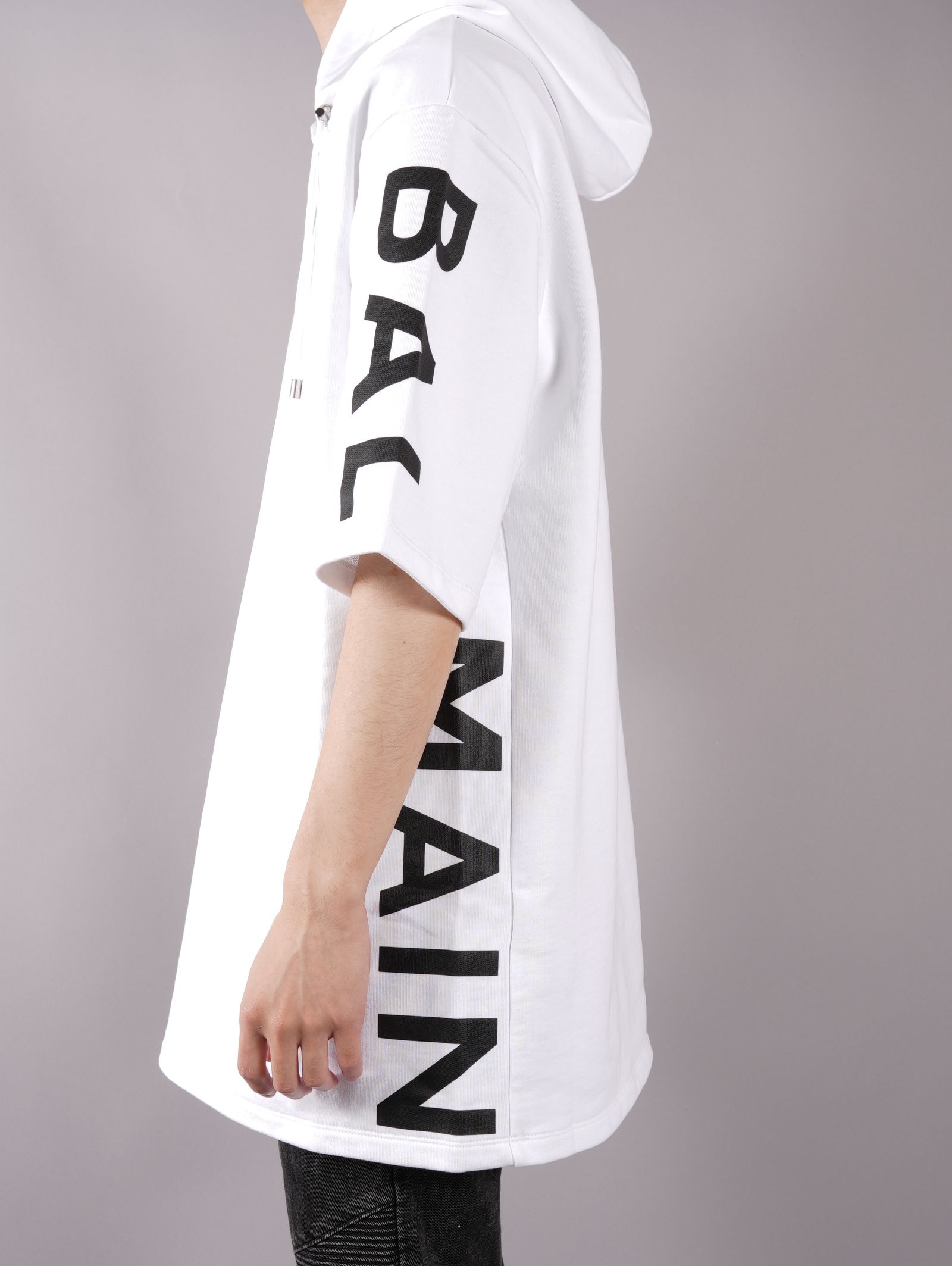 BALMAIN - 【ラスト1点】BH1 C&S HOODIE BALMAIN LOGO SS ...