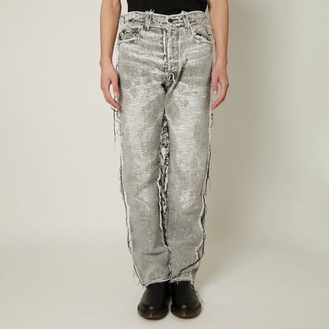 STRAIGHT DENIM PANTS / ストレート デニムパンツ (ブラックケミカル)