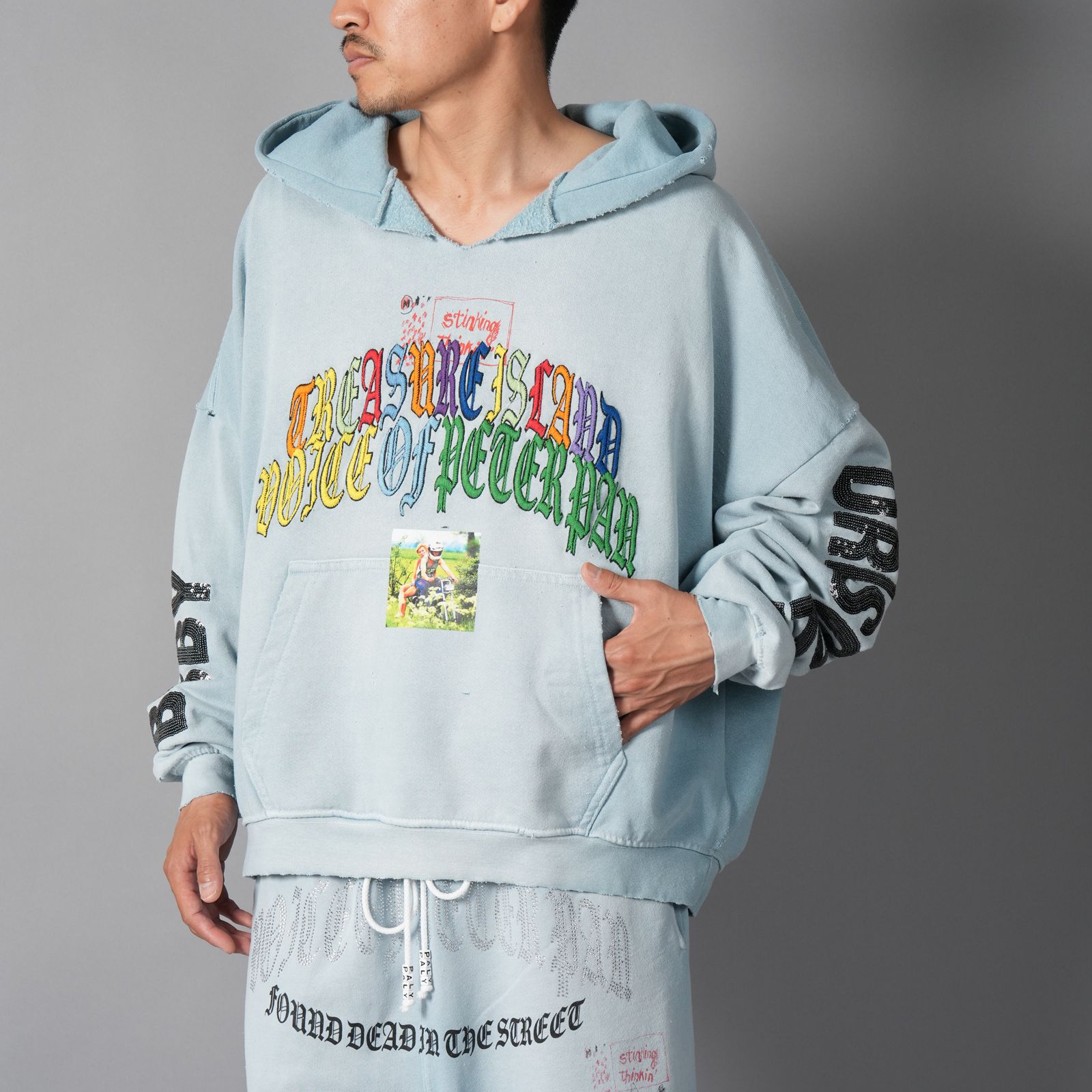 BOBBY DIRSCOLL HOODED SWEATSHIRT  / フーディー・パーカー (ベイビーブルー)