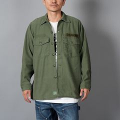 Patchwork US Army Utility Shirts  / パッチワーク ユーエス アーミー ユーテリティシャツ [古着リメイク](カーキ)