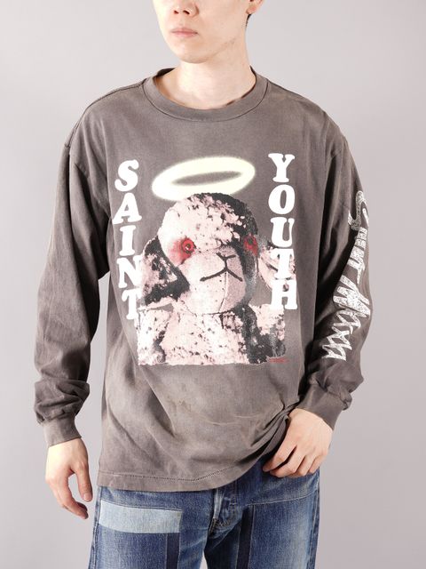 SM-A21-0000-019/PINK_SHEEP / ロングスリーブTシャツ  (ブラック)