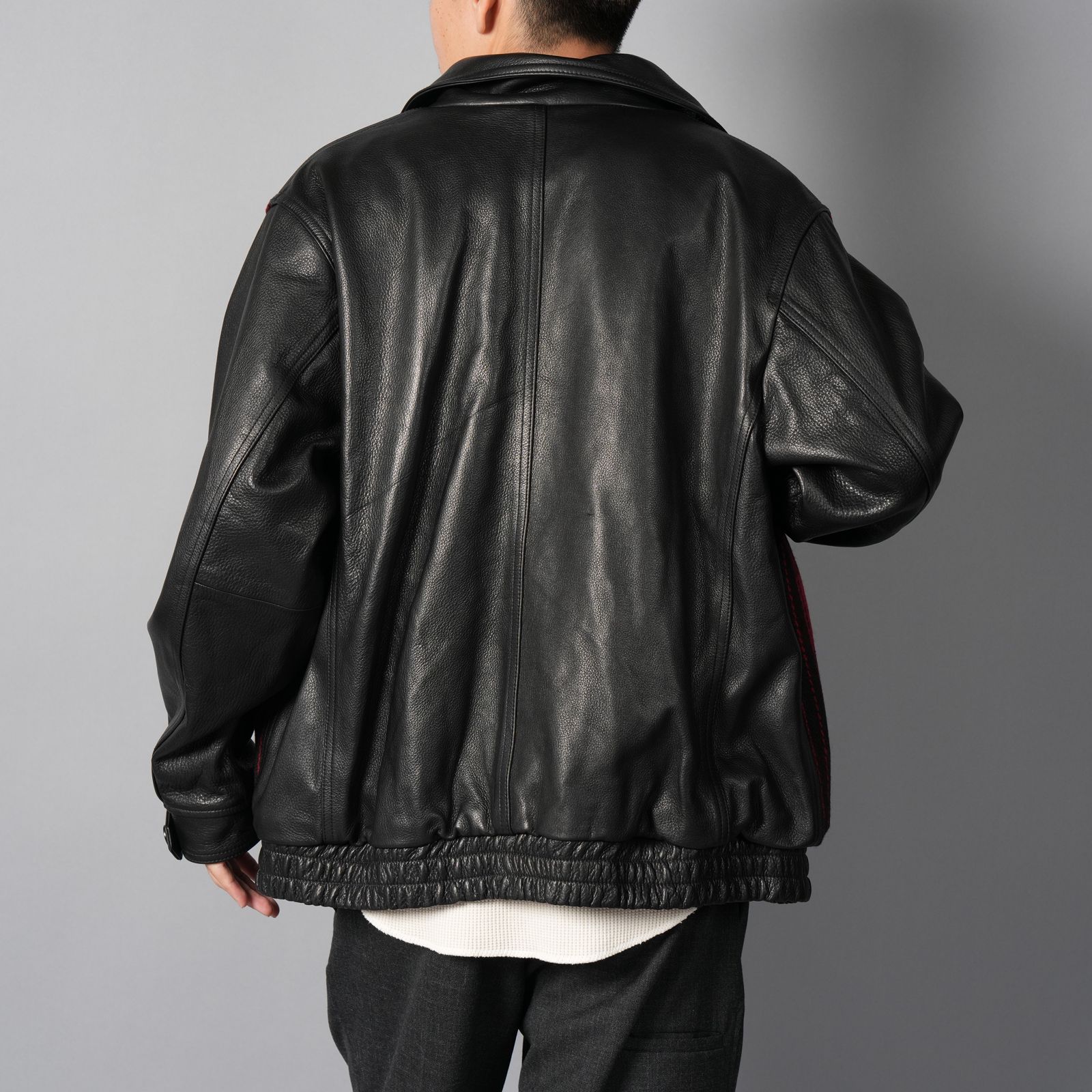 【ラスト1点】Murdoc Leather Jacket / マードックレザージャケット(レッド/ブラック)