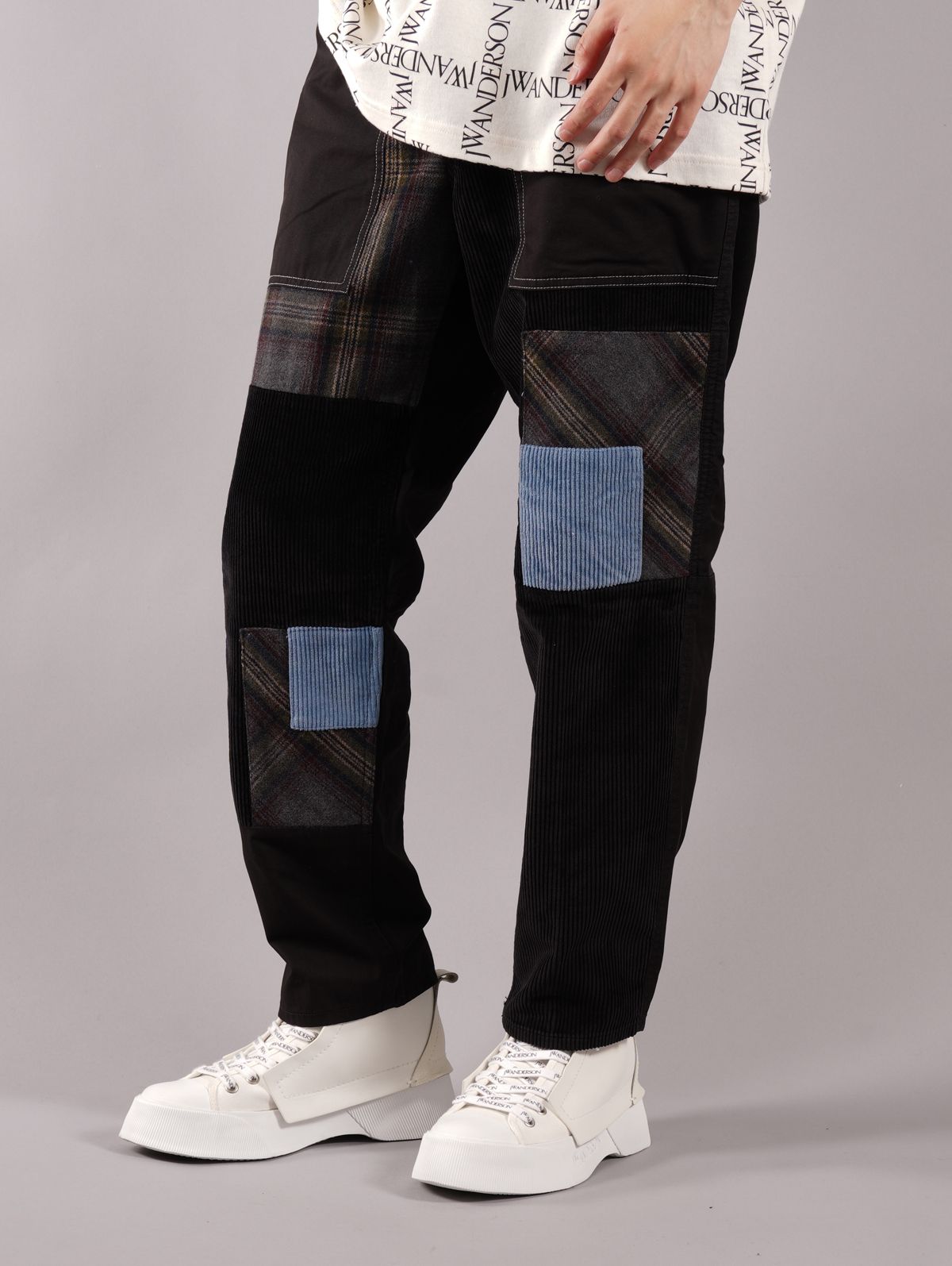 JW ANDERSON - ラスト1点 / CROPPED PATCHWORK FATIGUE TROUSERS