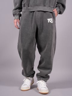 【ラスト1点】【定番アイテム】 ESSENTIAL TERRY CLASSIC SWEATPANT PUFF PAINT LOGO  / スウェットパンツ 【ユニセックス】 (ウォッシュドブラック)