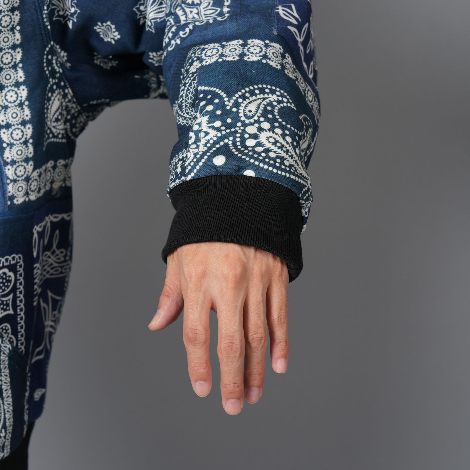 MH027 / Quilted Hoodie Jacket / キルテッド フーディージャケット (ブルー)