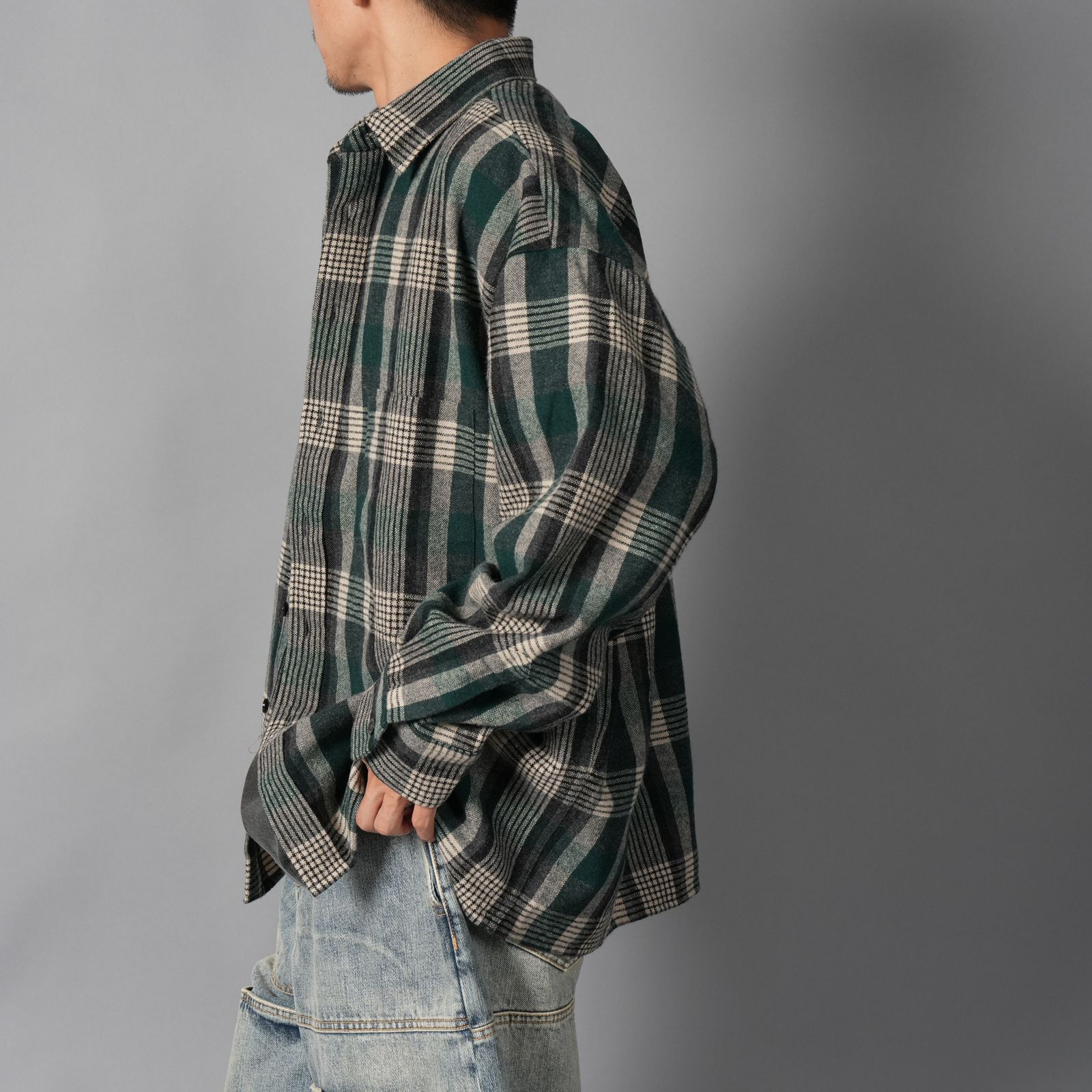 Classic Wool Shirt / クラシックウールシャツ (グリーン)