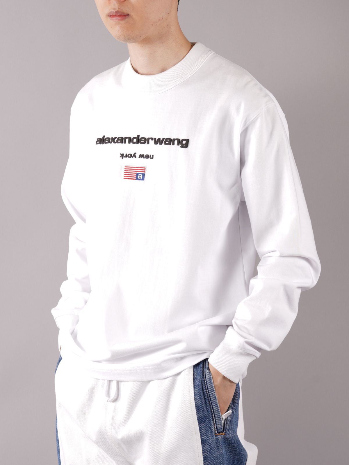 ALEXANDER WANG - ラスト1点 / logo graphic long sleeve T