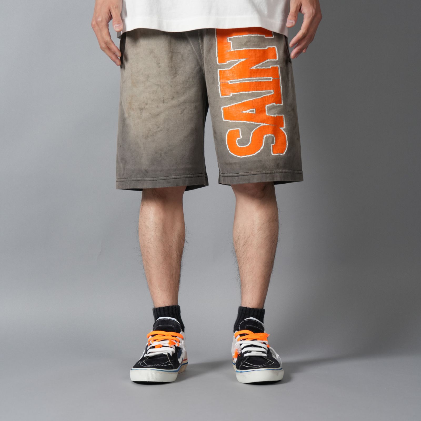 SM-MK8-0000-070 / EASY SHORTS / CUT SEW / CHARCOAL / スウェットショーツ  (チャコール)