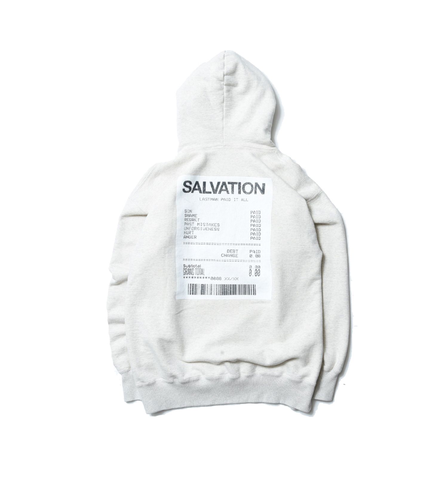 【ラスト1点】PRINTED HOODIE "SALVATION" / フーディー・パーカー (オートミール)